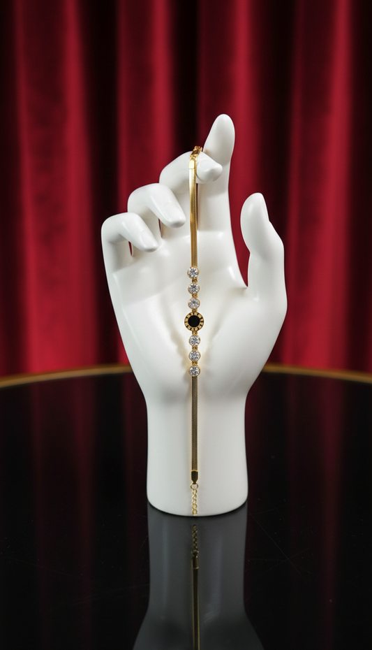 Elegant Gold Tone Stainless Steel Bracelet. - AK Jewellery